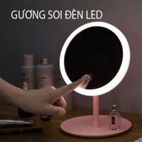 [FREESHIP 50K] Gương Gấp Gọn Có Đèn Led. gương màu trắng