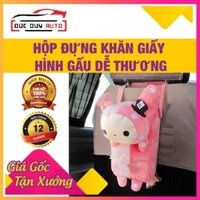 [FreeShip 50k Toàn Quốc] Hộp Đựng Khăn Giấy Hình Gấu Dễ Thương Gắn Sau Ghế Xe Hơi