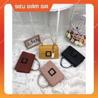 [FREESHIP 50K] Túi xách nữa dập hoạ tiết khoá vuông hot 2021