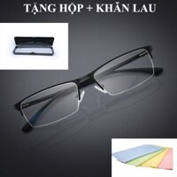 [FREESHIP 50K]Gọng kính cận nửa viền khung kim loại. cho cả Nam và Nữ