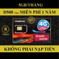 [FREESHIP 50K]Sim 4G Vinaphone D500 miễn phí một năm, truy cập thả ga không phải nạp tiền .{RẺ VÔ ĐỊCH}