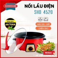 FREESHIP 70K Lẩu điện SUNHOUSE - SHD4520 - Nồi dùng nấu lẩu nhanh