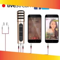 [FREESHIP-99K]  BỘ MICRO C6 3IN1 TRÊN ĐIỆN THOẠI 2018 (THU ÂM, LIVESTREAM, KARAOKE)