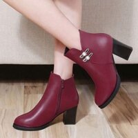 FREESHIP 99K TOÀN QUỐC_GIÀY BOOT GÓT VUÔNG KOREA B380 Tặng Kèm Nước Hoa