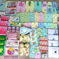 Freeship 99k TQ_Combo trọn gói đồ sơ sinh mũ, khăn, áo,màn