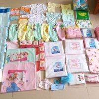 Freeship 99k TQ_Combo trọn gói đồ sơ sinh khăn, quần áo, màn, gối