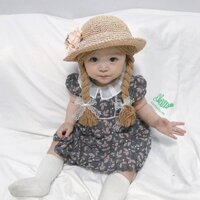 Freeship 99k TQ_Nón cói bím tóc len siêu xinh siêu sang