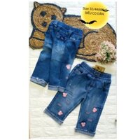 Freeship 99k TQ_Quần lửng jeans bé gái
