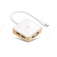 [FREESHIP 99K]_Cáp chuyển đổi USB Type C to VGA + Hub 1 USB 3.0, 2 USB 2.0 Ugreen 30442