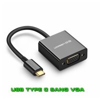 [FREESHIP 99K]_Cáp chuyển USB Type C to VGA Ugreen 50511 hỗ trợ Full HD