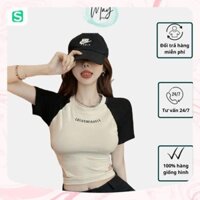 FreeShip -  Áo Croptop,  Áo kiểu raplan khoét eo hợp thời trang