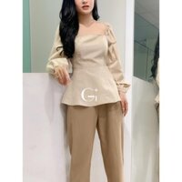 [FREESHIP] Áo croptop cổ vuông can ren A322 , hàng cao cấp