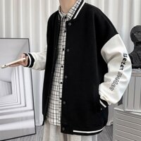 [FREESHIP] Áo Khoác Bomber Nasa Nam Nữ Unisex Phối Tay Trắng In Chữ Form Rộng Thời Trang ZiZi AO KHOAC NAM