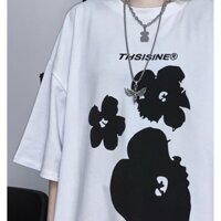 (FREESHIP) Áo Phông Overside Unisex Hottrend Hoạ Tiết Thiết Kế 3 Bông Hoa , Chất đẹp Dáng đẹp| SAKITHINGS