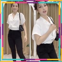 [FREESHIP] Áo Sơ Mi Nữ Trắng Ngắn Tay, Vải Voan Xịn Xò💖 Freeship💖 Sơ mi nữ trắng