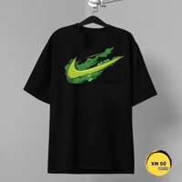 [FREESHIP] Áo Thun Nike Custom Logo Khói Xanh | Chất Liệu Cotton 100% Dày Dặn Cực Xịn