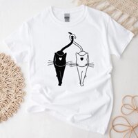 [FREESHIP] Áo thun nữ in hình MÈO CUTE  , áo phông basic thoáng mát chất cotton 100%-VU054