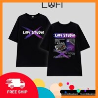 FREESHIP - Áo Thun Tay Lỡ Oversize Trắng/Đen - LOFI PRIMITIVE LOVE MS1005 - Áo Phông Form Rộng Nam/Nữ Unisex