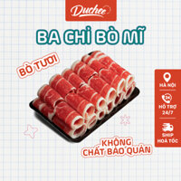 [FREESHIP] Ba Chỉ Bò Mỹ Cuộn Duchee, Khay 500gr, Thịt Bò Nhập Khẩu, Cao Cấp, Nạc Vừa, Ít Mỡ
