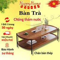 (FREESHIP) Bàn Trà Sofa Phòng Khách, Bàn OVAN Uống Nước, Bàn Gỗ Vân Đá Thiết Kế Sang Trọng