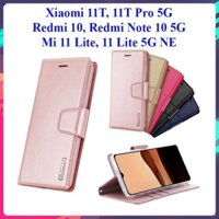 [FreeShip] Bao da dạng ví Xiaomi 11T, 11T Pro, Mi 11 Lite, Redmi 10, Note 10 5G hiệu Hanman, ngăn đựng thẻ tiền tiện lợi