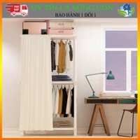 Freeship [  BAO GIÁ SHOPEE ] Tủ quần áo 2  có rèm kéo phụ, Giàn treo quần áo 170x85x45cm phong cách Hàn quốc ENTROPY