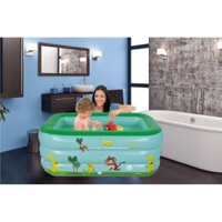 Freeship - Bể bơi phao 3 tầng 1m5 TẶNG BƠM ĐIỆN 150x110x50cm - Mẫu mới 2018