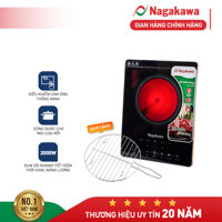 [Freeship] Bếp hồng ngoại Nagakawa NAG0707 đơn tặng kèm giá nướng inox mặt kính cường lực cao cấp dùng được cho mọi loại nồi công suất 2000W bảo hành 12 tháng