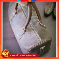 [Freeship - BH 24 Tháng] Túi du lịch da bò miếng TT102 - 100% da bò thật BH 3 năm