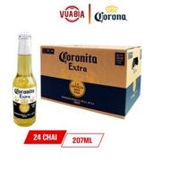 [FREESHIP] Bia Coronita Extra Thùng 24 Chai 207ml - Tặng Lốc 6 [Hà Nội]