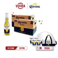 [FREESHIP] Bia Coronita Extra Combo 2 Thùng Chai 207ml - Tặng 1 túi du lịch Corona + 4 ly Corona  [Hà Nội]