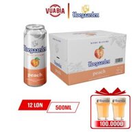 [FREESHIP] Bia Hoegaarden Peach Vị Đào Tinh Tế Thùng 12 Lon 500ml