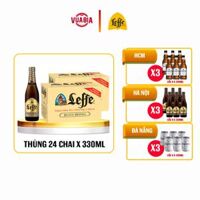 [FREESHIP] Bia Leffe Blonde (Leffe Vàng) Combo 2 Thùng 24 Chai 330ml - Bia Thầy Tu Nhập Khẩu - Tặng 3 Lốc 6