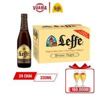 [FREESHIP] Bia Leffe Brune (Leffe Nâu) Thùng 24 Chai 330ml - Bia Thầy Tu Nhập Khẩu