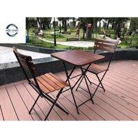 [Freeship] Bộ bàn ghế gỗ cao cấp chân gấp gọn sang trọng, chất lượng