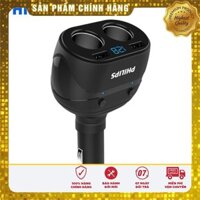 [FreeShip]  Bộ chia tẩu sạc Philips cao cấp DLP3521 (Màu đen)- Bảo hành 12 tháng (Phụ kiện KaNa)