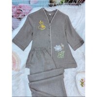 🌼FREESHIP🌼 Bộ Pháp Phục chất Lụa Đũi Vân Mây mềm nhẹ, thoáng mát Size L