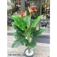 [FREESHIP] Cây giả Cây thiên điểu cao 1,2m Trang Trí Decor Nhà Cửa Bền Đẹp
