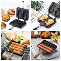 [FREESHIP] CHẢO NƯỚNG BÁNH CÁ TAIYAKI 2 CON - XÚC CÍCH, LẠP XƯỞNG 4 NGĂN