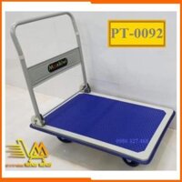 [FreeShip - Clip thật] Xe Đẩy Hàng 300kg, Xe Đẩy Hàng 4 Bánh Maxkiwi- Sàn Thép, Tay Đẩy Gập Gọn - SẴN KHO