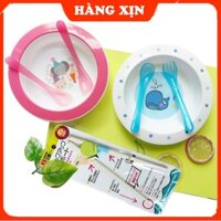 [FREESHIP] Combo ăn dặm: 1 Đũa tập gắp; 1 Bộ Bát Upass kèm thìa và dĩa hữu cơ cho bé