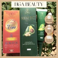 🔴[FREE_SHIP] Combo kem bơ serum 7day olic bộ đôi tái sinh làn da bí kíp xóa sổ mọi khuyết điểm trên da