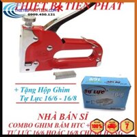 FREESHIP [Combo] Súng Bắn Ghim HTC Hoặc TOP Tặng Hộp Ghim Bấm 16/6 Hoắc 16/8 (Chính Hãng)