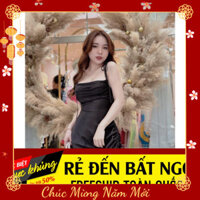 [FREESHIP] Đầm satin nhung mịn chắc khỏe có dây kéo phom siêu dài sang chảnh Strendy