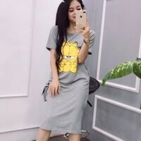 [FREESHIP] Đầm thun suông hình Mèo Garfield