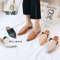 [FREESHIP] DÉP NỮ XẺ HÔNG BÍT MŨI MŨI NHỌN TRƠN ĐẾ BỆT VIỆT NAM XUẤT KHẨU