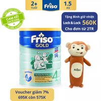 [Freeship-Đơn 2TR tặng Thùng Sữa pha sẵn 700K] Sữa bột Friso Gold 4 1.5kg cho trẻ từ 2-4 tuổi + Tặng 1 gối ôm hình thú trị giá 150k - Tốt cho tiêu hóa đề kháng tốt giúp bé khỏe mạnh từ bên trong LazadaMall