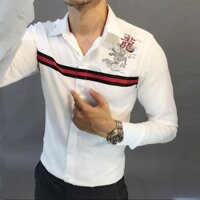 [FREESHIP ĐƠN 50K] ÁO SƠ MI NAM HỌA TIẾT RỒNG CAO CẤP A87