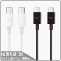 FREESHIP ĐƠN 99K_Cáp ZMI Type-C 2 đầu USB-C dài 1m5 - AL301