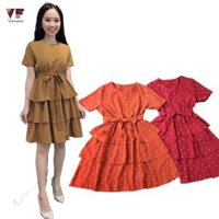 FREESHIP ĐƠN 99K_[Đỏ đã về ]Đầm chấm bi 3 tầng  ྇ ་